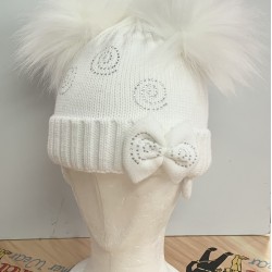 Baby Whirlwind Bobble Hat White