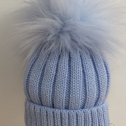 Baby Cascade Pom Pom Hat Blue