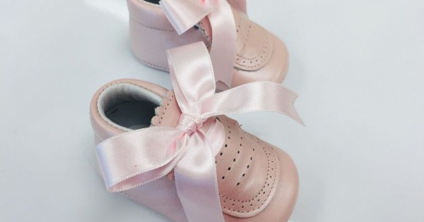 Pretty Originals AW23 Girls Pearl Pink Boot with Ribbon