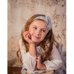 Babine AW24 Girls Blue Tartan Hairband 2512923