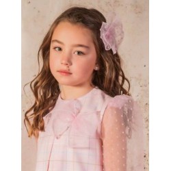 Babine AW24 Girls Pink Light Voile Hair Bow 2512941