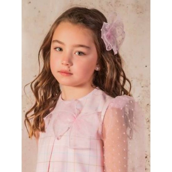 Babine AW24 Girls Pink Light Voile Hair Bow 2512941 Babine AW24 Girls Pink Light Voile Hair Bow 2512941