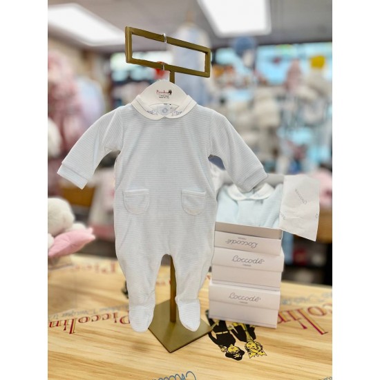 Coccodè SKY Blue striped All in one 60010