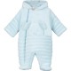 Emile et Rose AW25 Pale Blue Deep pile fleece Pramsuit with 3D teddy 1955PB