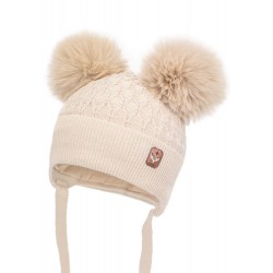 Jamiks Nander Bamboo Hat with Faux Fur Pompoms JZH199-S
