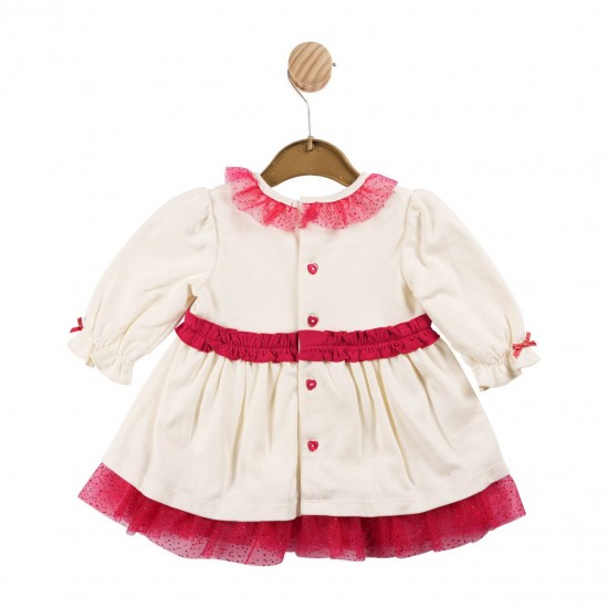 Mintini AW24 Girls Ivory/Red Dress MB6208