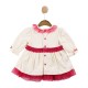 Mintini AW24 Girls Ivory/Red Dress MB6208