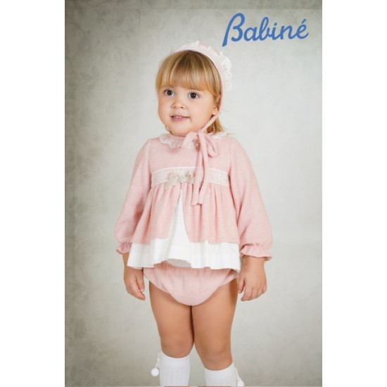 Babine AW25 Girls Peach and Cream dress and panties Set 2612017 Babine AW25 Girls Peach and Cream dress and panties Set 2612017