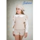 Babine AW25 Girls Peach and Cream Blouse, Shorts, Waistcoat Set 2612511/2612504/2612108