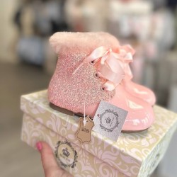 Beau Kid Girls Pink Leather Boots
