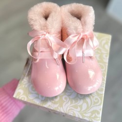 Beau Kid Girls Pink Leather Boots Beau Kid Girls Pink Leather Boots