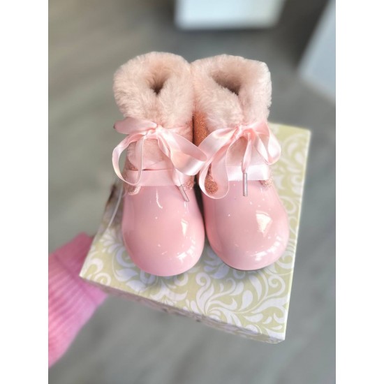 Beau Kid Girls Pink Leather Boots Beau Kid Girls Pink Leather Boots