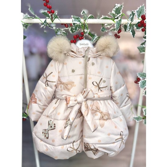 Bimbalò AW25 Girls Beige Coat 7932