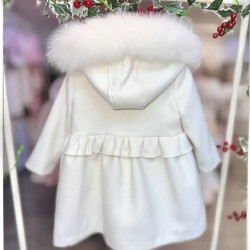 Bimbalò AW25 Girls Cream Coat 7926