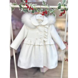 Bimbalò AW25 Girls Cream Coat 7926