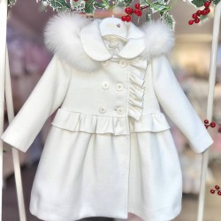 Bimbalò AW25 Girls Cream Coat 7926