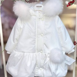 Bimbalò AW25 Girls Cream Coat 7930