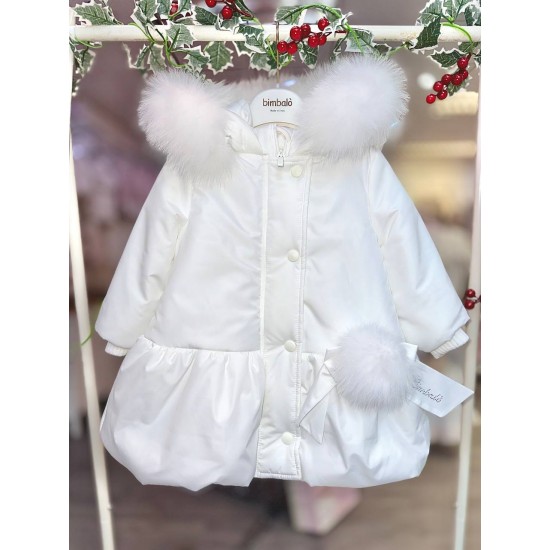 Bimbalò AW25 Girls Cream Coat 7930