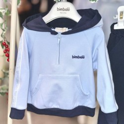 Bimbalò AW25 Boys Blue/navy Hooded Sweatshirt and Trousers set 7914-7915