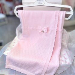 Blues Baby  Pink Knitted Blanket BB2152