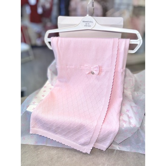 Blues Baby  Pink Knitted Blanket BB2152