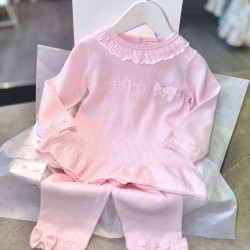 Blues Baby Pink Knitted Dress and Trousers set BB2146