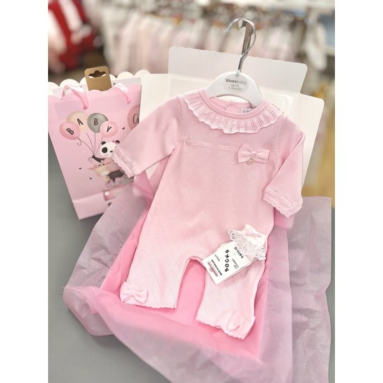 Blues Baby  Pink Knitted Romper BB2145