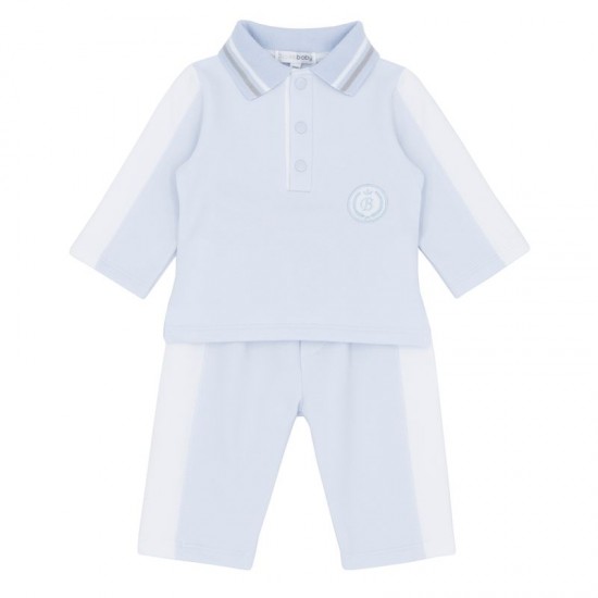 Blue Baby AW25 2250 Boys Polo and Trouser Set Blue Baby AW25 2250 Boys Polo and Trouser Set