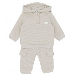 Blue Baby AW25 2230AA Boys Beige 2 Piece hooded Jog Set 