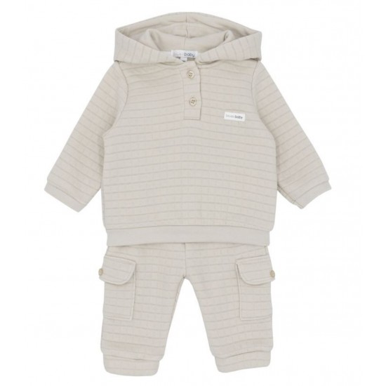 Blue Baby AW25 2230AA Boys Beige 2 Piece hooded Jog Set 