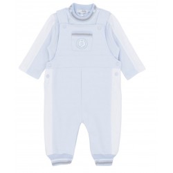 Blue Baby AW25 2245 Boys Blue Dungaree Set Blue Baby AW25 2245 Boys Blue Dungaree Set