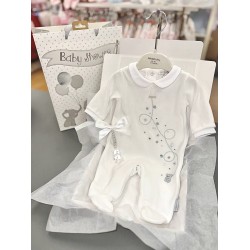 Blue Baby AW25 2060W White Velour All in One  Blue Baby AW25 2060W White Velour All in One