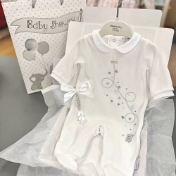 Blue Baby AW25 2060W White Velour All in One 