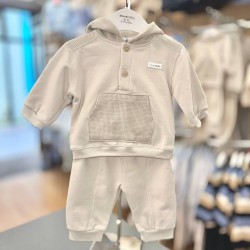 Blue Baby AW25 2232 Boys Beige Hooded Jog Set