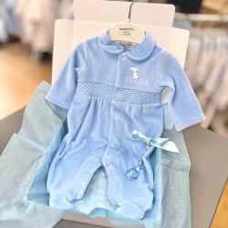 Blue Baby AW25 2061 Boys Velour All in One 