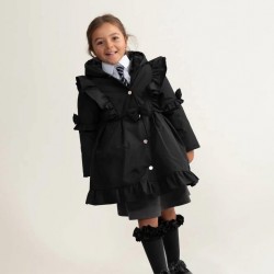 Caramelo Kids Girls Black School Jacket with ruffles 342341 Caramelo Kids Girls Black School Jacket with ruffles 342341