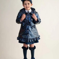 Caramelo Kids Girls Navy Waterproof Jacket 342386 Caramelo Kids Girls Navy Waterproof Jacket 342386