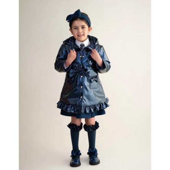 Caramelo Kids Girls Navy Waterproof Jacket 342386 Caramelo Kids Girls Navy Waterproof Jacket 342386