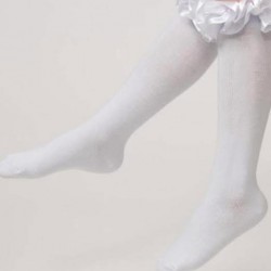 Caramelo Kids Girls White Knee-high socks 044918 Caramelo Kids Girls White Knee-high socks 044918