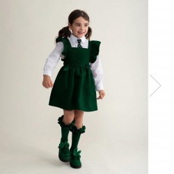 Caramelo Kids Girls Bottle Green Pinafore 342142 Caramelo Kids Girls Bottle Green Pinafore 342142