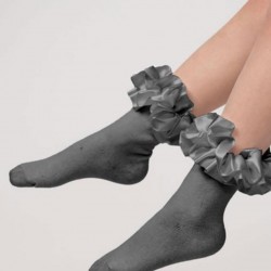 Caramelo Kids Girls Grey Ankle socks 049 Caramelo Kids Girls Grey Ankle socks 049