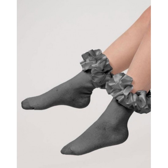 Caramelo Kids Girls Grey Ankle socks 049 Caramelo Kids Girls Grey Ankle socks 049