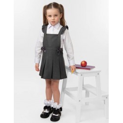 Caramelo Kids Girls Grey Pinafore 342184