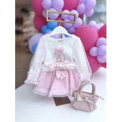 Caramelo Kids AW25 Girls Pink Snow Globe skirt set 3453102 Caramelo Kids AW25 Girls Pink Snow Globe skirt set 3453102