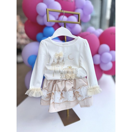 Caramelo Kids AW25 Girls Mink Make Believe skirt set 3453113