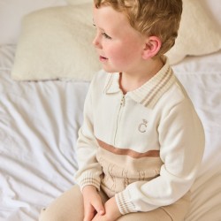 Caramelo Kids AW25 Boys Mink Knitted Tracksuit 2050183