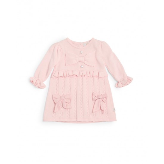 Caramelo Kids AW25 Girls Pink Knitted Dress 2050181 Caramelo Kids AW25 Girls Pink Knitted Dress 2050181