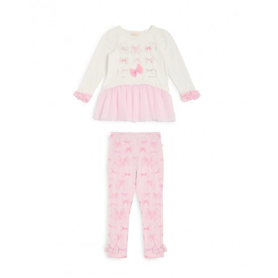 Caramelo Kids AW25 Girls Pink Pretty in Print Legging set 3498104 Caramelo Kids AW25 Girls Pink Pretty in Print Legging set 3498104