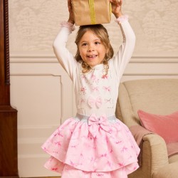 Caramelo Kids AW25 Girls Pink Pretty in Print skirt set 3453105