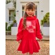 Caramelo Kids AW25 Girls Red Jewellery Box Sweat Dress 3421118